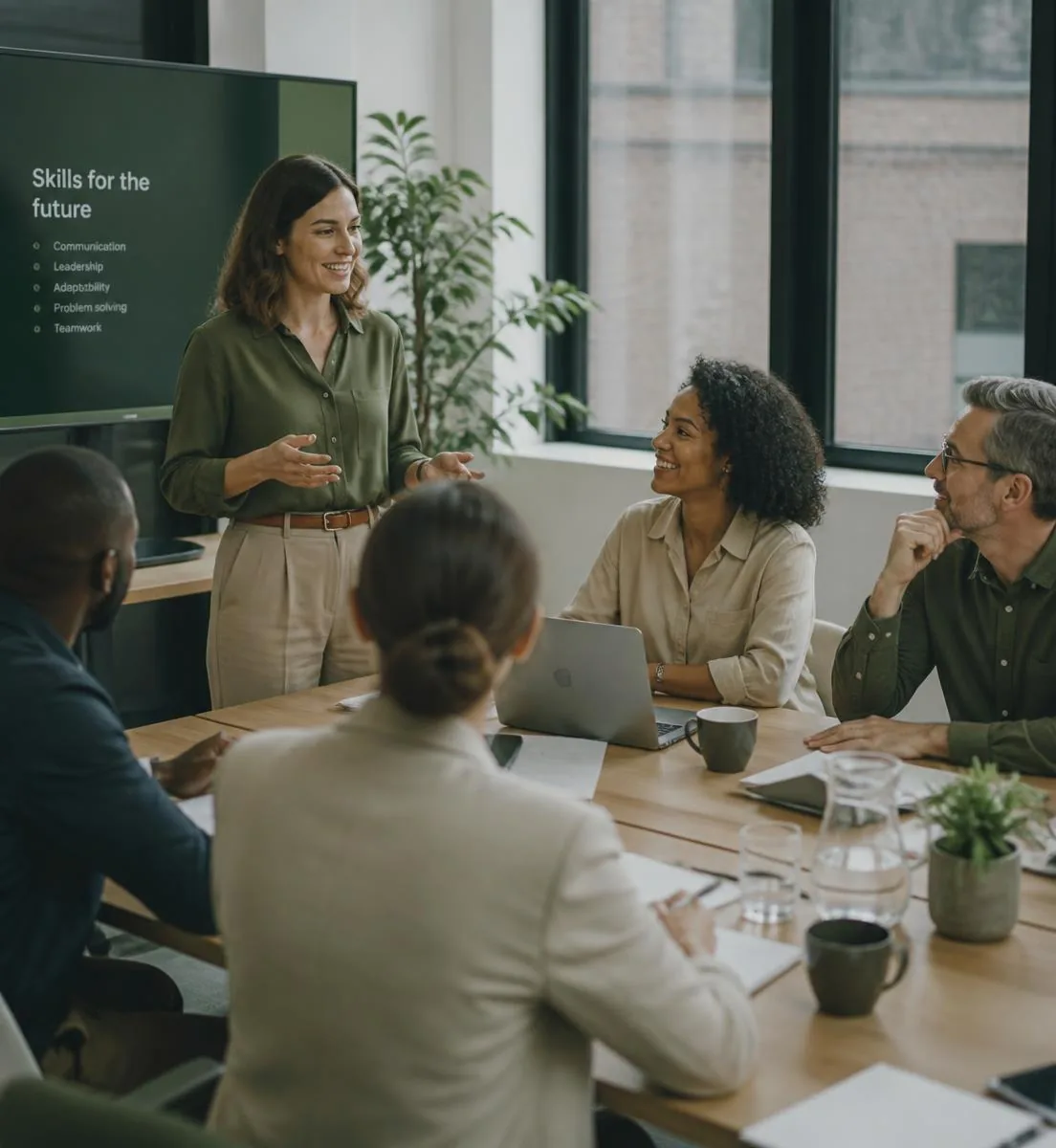 Equipo de trabajo en una sesión de formación corporativa